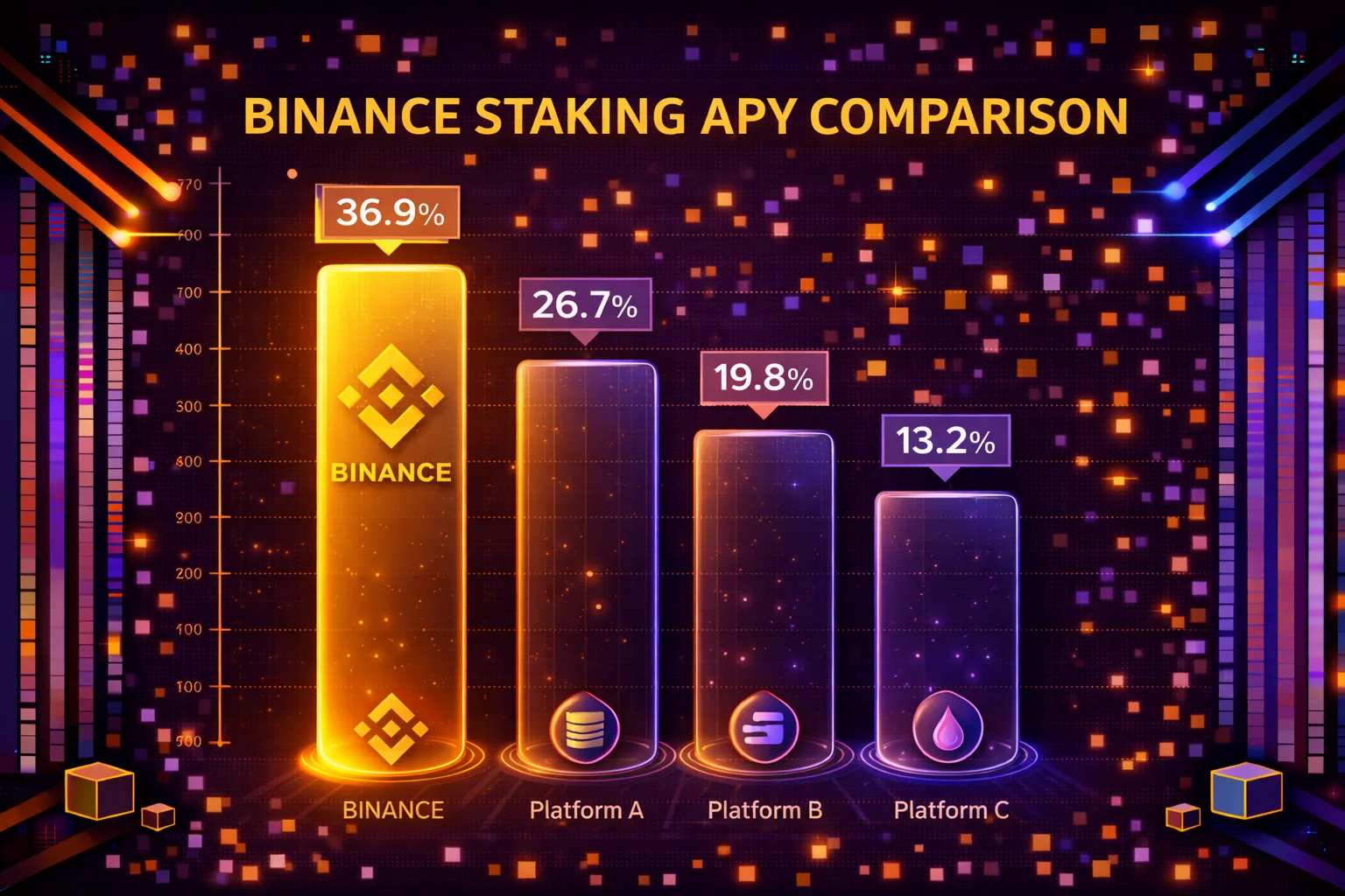 yield farming APY comparison chart showing rates for major cryptocurrencies