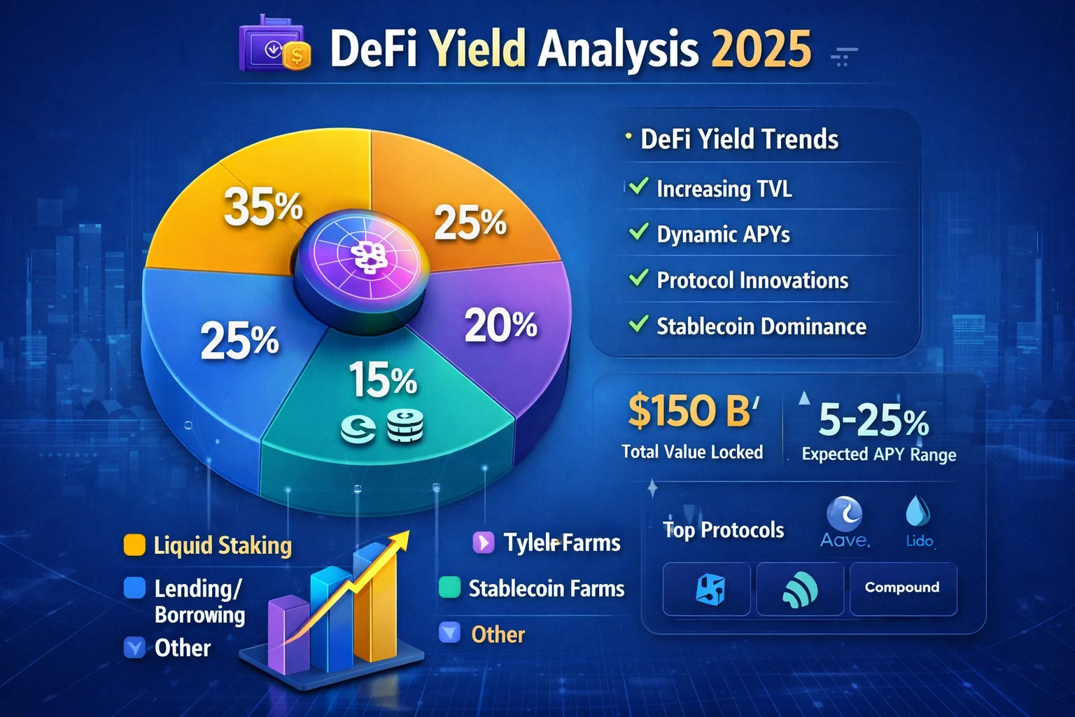 Comprehensive DeFi yield platform analysis chart with security scores