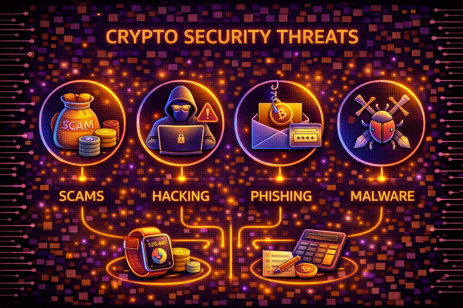 Common cryptocurrency security threats and attack vectors