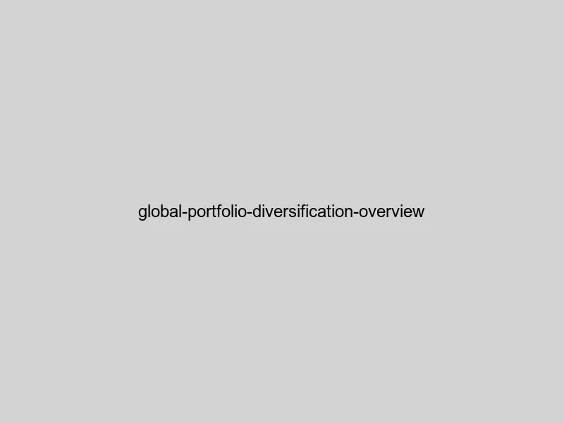 Global portfolio diversification showing world map with investment allocation across different regions