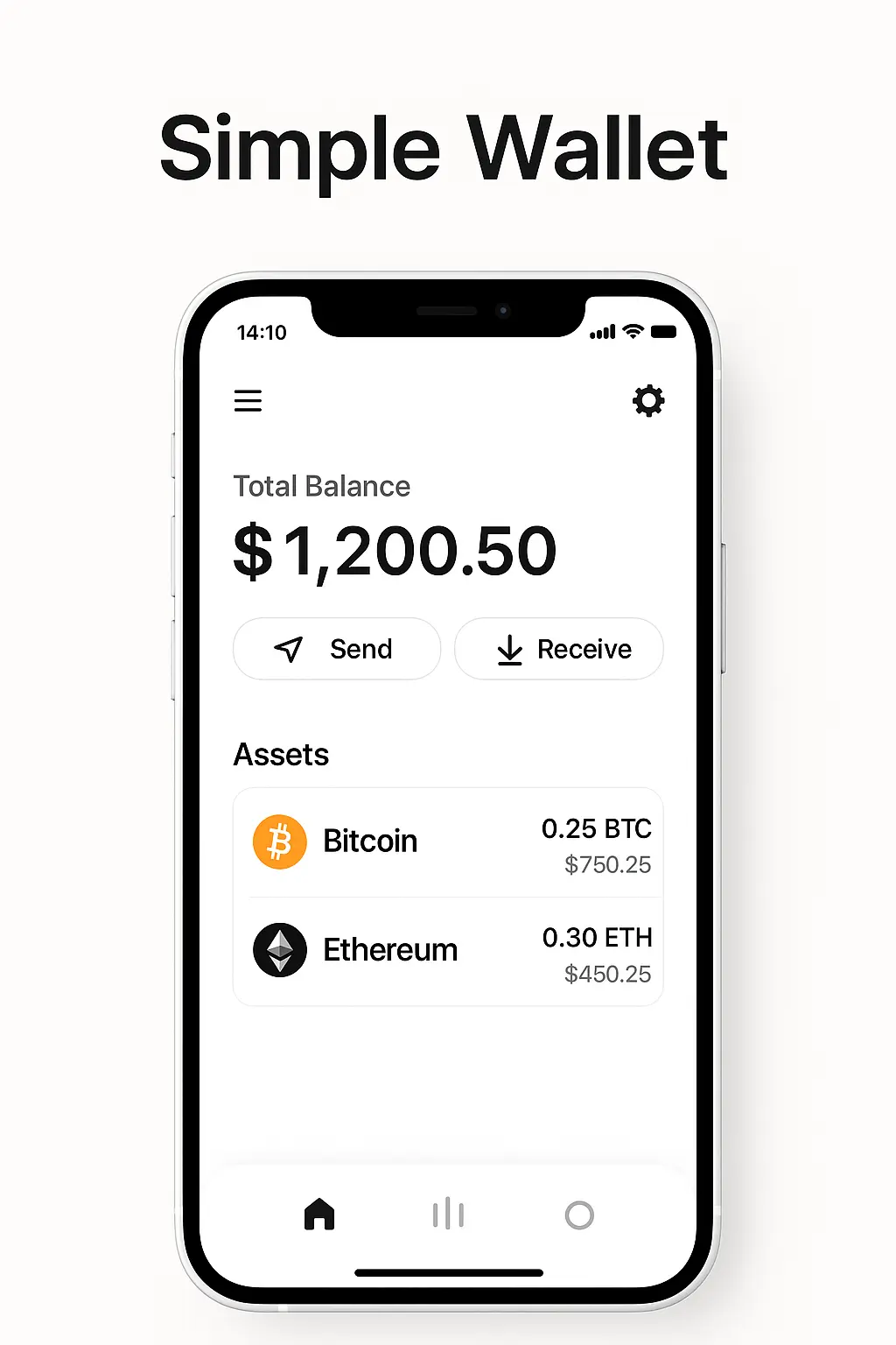 Simple Wallet App Screenshot